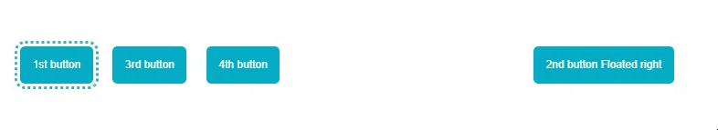 4 buttons with broken focus order because the second button is floated to the right